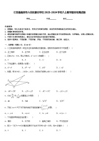 江苏省南京市六合区部分学校2023-2024学年八上数学期末经典试题含答案