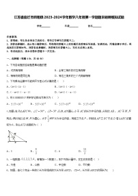 江苏省宿迁市泗阳县2023-2024学年数学八年级第一学期期末调研模拟试题含答案