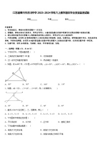 江苏省泰兴市济川中学2023-2024学年八上数学期末学业质量监测试题含答案