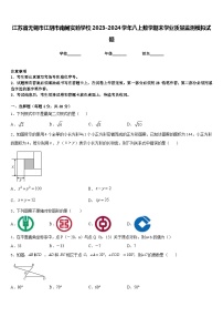 江苏省无锡市江阴市南闸实验学校2023-2024学年八上数学期末学业质量监测模拟试题含答案