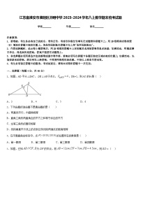 江苏省淮安市淮阴区开明中学2023-2024学年八上数学期末统考试题含答案