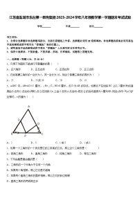 江苏省盐城市东台第一教育集团2023-2024学年八年级数学第一学期期末考试试题含答案