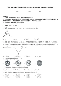 江苏省盐城市东台市第一教研片2023-2024学年八上数学期末联考试题含答案