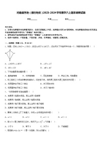 河南省各地（部分地区）2023-2024学年数学八上期末调研试题含答案