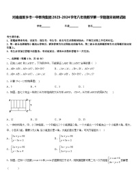 河南省新乡市一中教育集团2023-2024学年八年级数学第一学期期末调研试题含答案