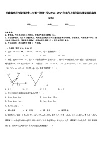 河南省商丘市梁园区李庄乡第一初级中学2023-2024学年八上数学期末质量跟踪监视试题含答案