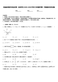 河南省洛阳市洛龙区第一实验学校2023-2024学年八年级数学第一学期期末统考试题含答案