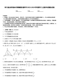 浙江省台州市温岭市箬横镇东浦中学2023-2024学年数学八上期末考试模拟试题含答案