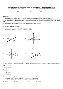 浙江省杭州滨江区六校联考2023-2024学年数学八上期末统考模拟试题含答案