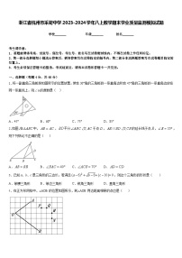 浙江省杭州市采荷中学2023-2024学年八上数学期末学业质量监测模拟试题含答案