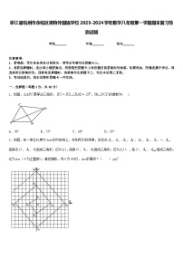 浙江省杭州市余杭区英特外国语学校2023-2024学年数学八年级第一学期期末复习检测试题含答案