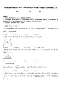 浙江省诸暨市浬浦中学2023-2024学年数学八年级第一学期期末达标检测模拟试题含答案