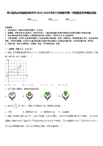 浙江省舟山市南海实验中学2023-2024学年八年级数学第一学期期末统考模拟试题含答案