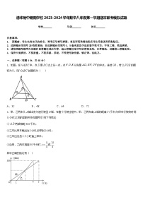 清华附中朝阳学校2023-2024学年数学八年级第一学期期末联考模拟试题含答案