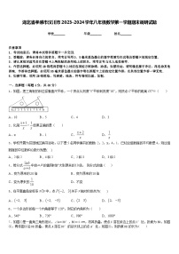 湖北省孝感市汉川市2023-2024学年八年级数学第一学期期末调研试题含答案