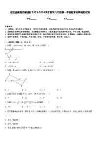 湖北省襄阳市襄城区2023-2024学年数学八年级第一学期期末调研模拟试题含答案