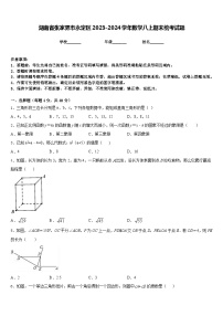 湖南省张家界市永定区2023-2024学年数学八上期末统考试题含答案