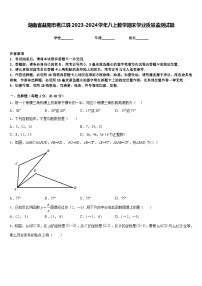 湖南省益阳市桃江县2023-2024学年八上数学期末学业质量监测试题含答案