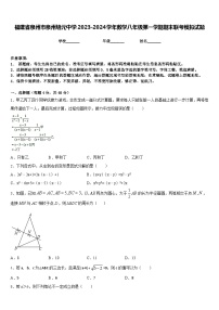 福建省泉州市泉州培元中学2023-2024学年数学八年级第一学期期末联考模拟试题含答案