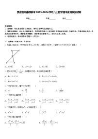 贵州省思南县联考2023-2024学年八上数学期末监测模拟试题含答案