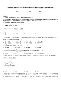 衡阳市重点中学2023-2024学年数学八年级第一学期期末联考模拟试题含答案