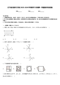 辽宁省沈阳市于洪区2023-2024学年数学八年级第一学期期末检测试题含答案