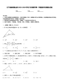 辽宁省锦州黑山县2023-2024学年八年级数学第一学期期末检测模拟试题含答案