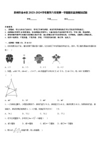 郑州市金水区2023-2024学年数学八年级第一学期期末监测模拟试题含答案