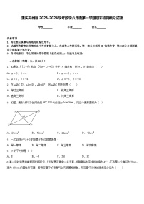 重庆开州区2023-2024学年数学八年级第一学期期末检测模拟试题含答案