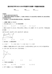 重庆市育才中学2023-2024学年数学八年级第一学期期末预测试题含答案