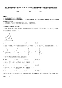 重庆市渝中学区三十中学2023-2024学年八年级数学第一学期期末调研模拟试题含答案