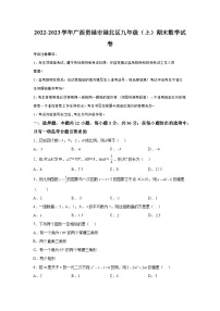 广西壮族自治区贵港市港北区2022-2023学年九年级上学期期末数学试题（含解析）