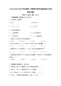 吉林省松原市宁江区2023-2024学年上学期七年级数学期末试题（含解析）