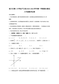 宁夏回族自治区银川市第三中学2023-2024学年八年级上学期期末数学试题（含解析）