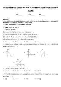 浙江省杭州市萧山区北干初级中学2023-2024学年数学八年级第一学期期末学业水平测试试题含答案