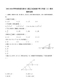 2023-2024学年吉林省长春市二道区力旺实验中学八年级（上）期末数学试卷(含解析）