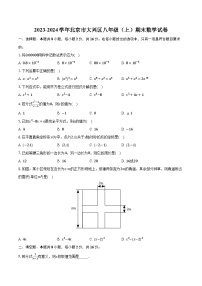 2023-2024学年北京市大兴区八年级（上）期末数学试卷(含解析）