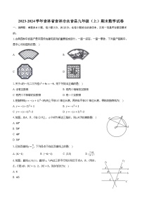 2023-2024学年吉林省吉林市永吉县九年级（上）期末数学试卷(含解析）