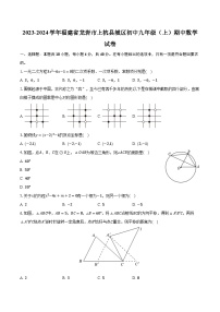 2023-2024学年福建省龙岩市上杭县城区初中九年级（上）期中数学试卷(含解析）