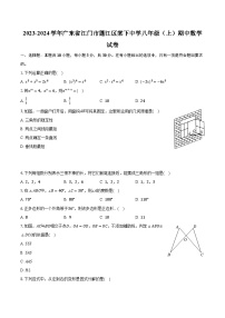 2023-2024学年广东省江门市蓬江区棠下中学八年级（上）期中数学试卷(含解析）