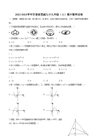 2023-2024学年甘肃省武威九中九年级（上）期中数学试卷（含解析）