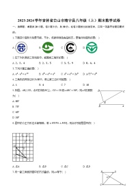 2023-2024学年吉林省白山市靖宇县八年级（上）期末数学试卷（含解析）