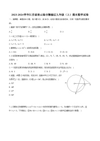 2023-2024学年江苏省连云港市赣榆区九年级（上）期末数学试卷（含解析）