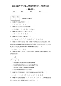 2023-2024学年八年级上学期数学期末考试（华东师大版）基础卷三