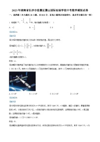 精品解析：2023年湖南省长沙市岳麓区麓山国际实验学校中考模拟数学试题（解析版）