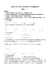 2023年湖南省岳阳市中考一模数学试题(无答案)