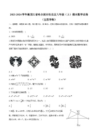 2023-2024学年黑龙江省哈尔滨市松北区八年级（上）期末数学试卷（五四学制）（含解析）