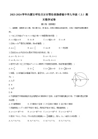 2023-2024学年内蒙古呼伦贝尔市鄂伦春旗诺敏中学九年级（上）期末数学试卷（含解析）