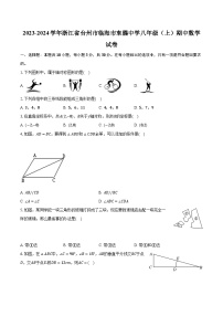 2023-2024学年浙江省台州市临海市东塍中学八年级（上）期中数学试卷（含解析）