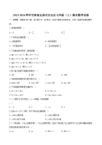 2023-2024学年甘肃省定西市安定区七年级（上）期末数学试卷（含解析）